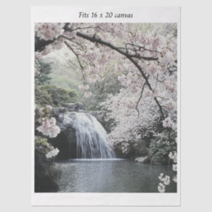 Decoupage Waterfall Cherry Blossom Fits 16x20 Tissue Paper