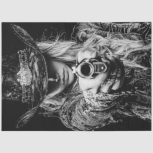 Decoupage Western Lady Sheriff vs Jack McGraw Tissue Paper