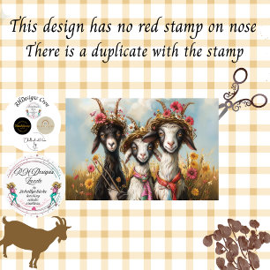 Decoupage Whimsical 3 Goats In Field Tissue Paper