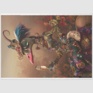 Decoupage Whimsical Character Wackadoodle Lady Tissue Paper