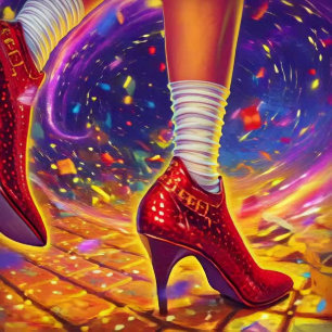 Decoupage Whimsical Elara Dancing Golden Road  Tissue Paper