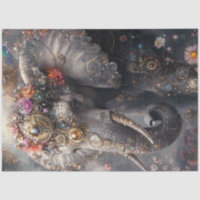 Decoupage Whimsical Elephant Jewellery Adorned