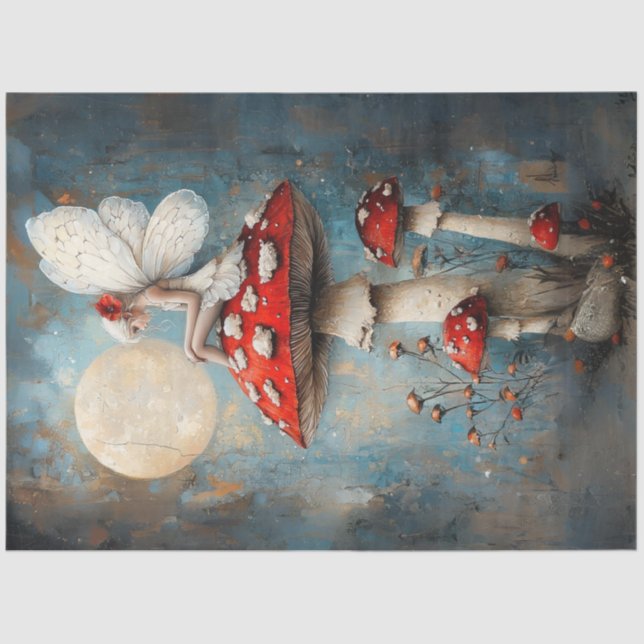 Decoupage Whimsical Fairy Delicate Wings  Tissue Paper (Front)