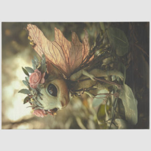 Decoupage Whimsical Fairy Green Creature WIngs Tissue Paper