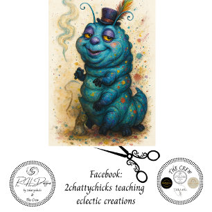 Decoupage Whimsical Fantasy Caterpillar Wonderland Tissue Paper
