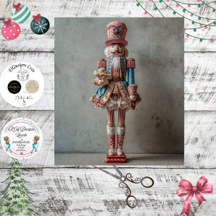 Decoupage Whimsical Festive Nutcracker  Tissue Paper