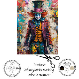 Decoupage Whimsical Jester Digital Art Tissue Paper