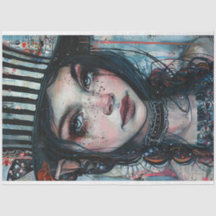 Decoupage Whimsical Jester Girl Fiona Tissue Paper