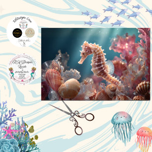 Decoupage Whimsical Seahorse Underwater World  Tissue Paper