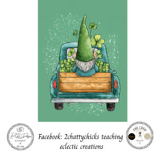 Decoupage Whimsical St. Patrick's Day Gnome  Tissue Paper