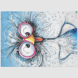 Decoupage Whimsical Wirehaired Wackadoodle Ostrich Tissue Paper