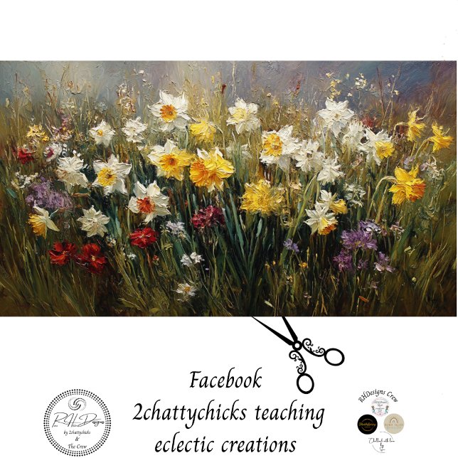 Decoupage Wildflower Meadow Daffodils KayliMade Tissue Paper (Creator Uploaded)