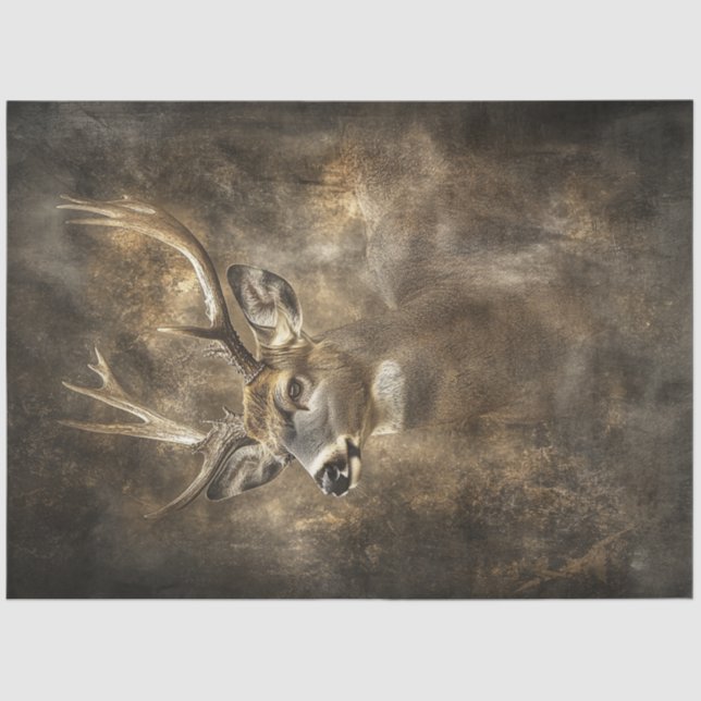 Decoupage Wildlife Deer Portrait  Tissue Paper (Front)