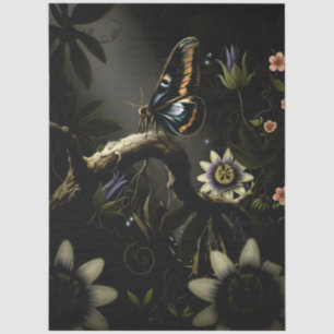 Decoupage Woodland Moth Illustration Tissue Paper