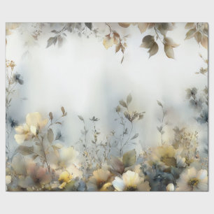 Decoupage Wrapping Paper Floral Design Pastels 