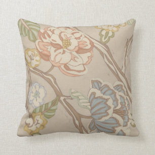 Decrative Organza Chintz Floral Design Cushion