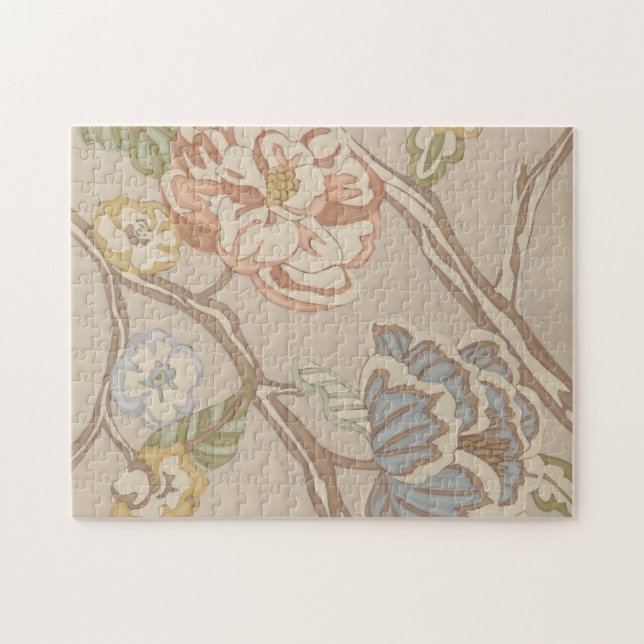 Decrative Organza Chintz Floral Design Jigsaw Puzzle (Horizontal)