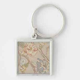 Decrative Organza Chintz Floral Design Key Ring