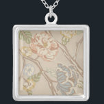 Decrative Organza Chintz Floral Design Silver Plated Necklace<br><div class="desc">A decorative organza chintz floral design,  the pale colours offer a muted beauty without taking away any power from this piece. Hang it in your bedroom,  your living room,  or any room. You can't go wrong with this purchase!</div>