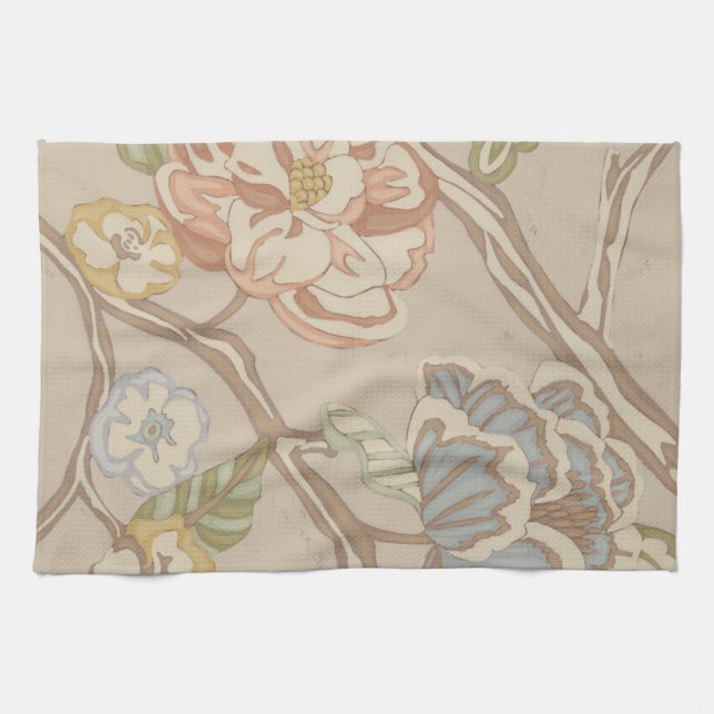 Decrative Organza Chintz Floral Design Tea Towel (Horizontal)