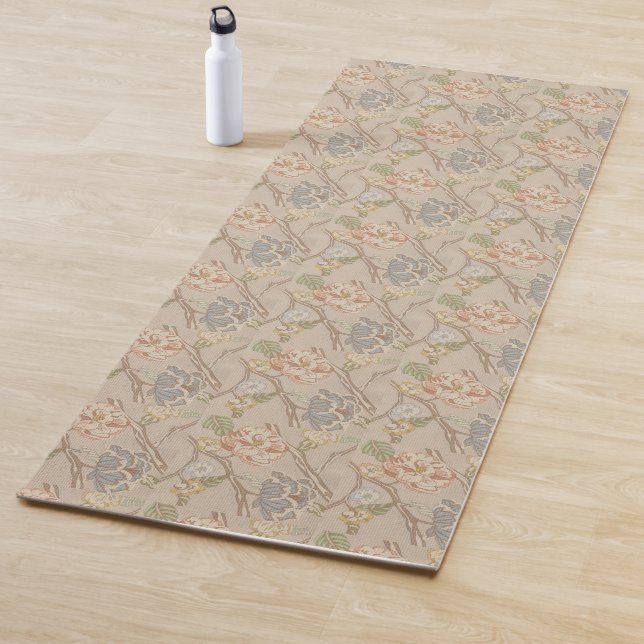 Decrative Organza Chintz Floral Design Yoga Mat (In Situ)