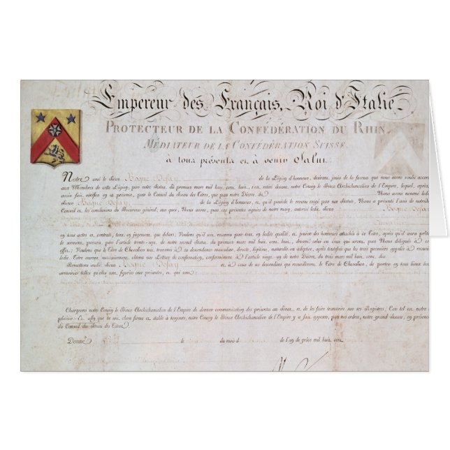 Decree of nobility created under the First (Front Horizontal)