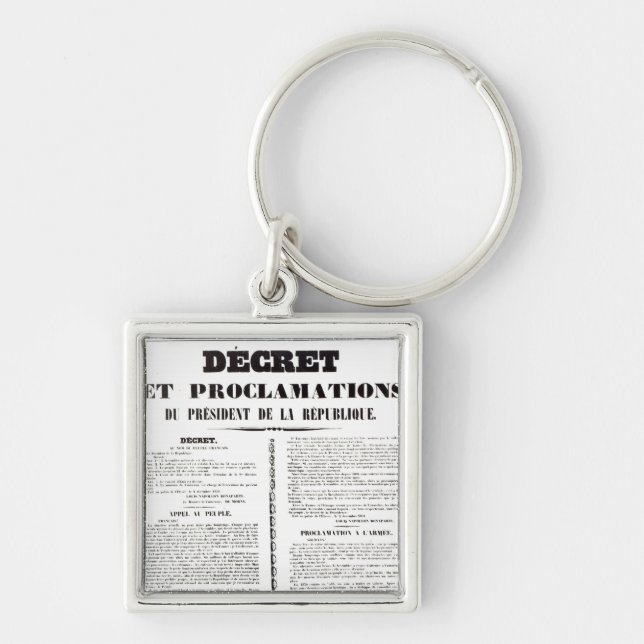 Decree & Proclamation by Napoleon Bonaparte Key Ring (Front)
