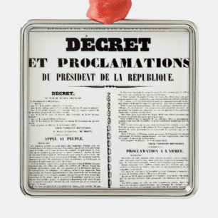 Decree & Proclamation by Napoleon Bonaparte Metal Tree Decoration