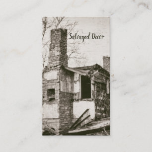 Decrepit Antique Torn Down Homestead Salvaged Business Card