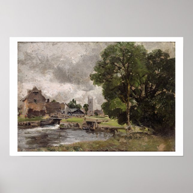 Dedham Lock and Mill Poster (Front)