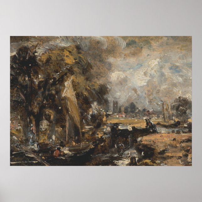 Dedham Lock – John Constable Poster (Front)