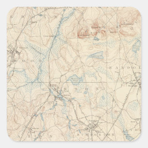 Dedham, Massachusetts Square Sticker