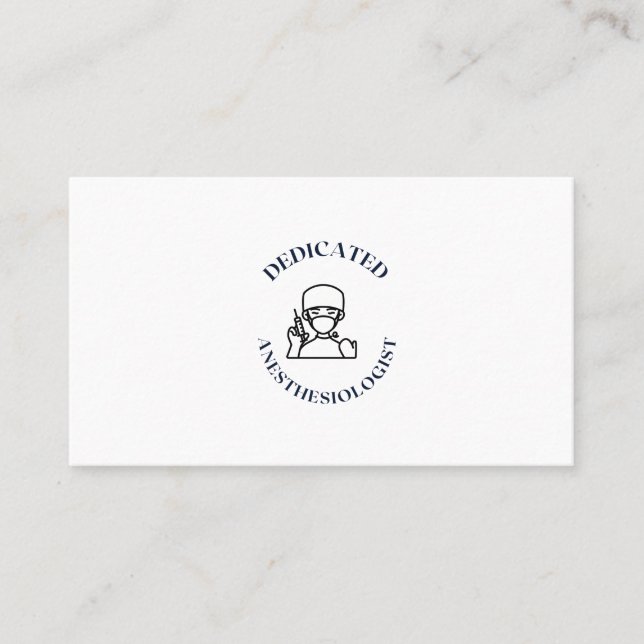 DEDICATED ANESTHESIOLOGIST BUSINESS CARD (Front)