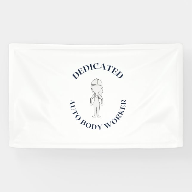 DEDICATED  AUTO BODY TECHNICIAN BANNER (Horizontal)