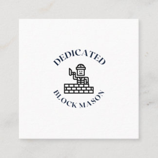DEDICATED BLOCK MASON SQUARE BUSINESS CARD
