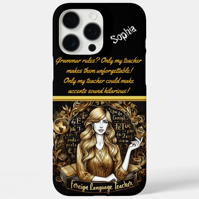 Dedicated Foreign Language Teacher Art Case-Mate iPhone Case (Back)