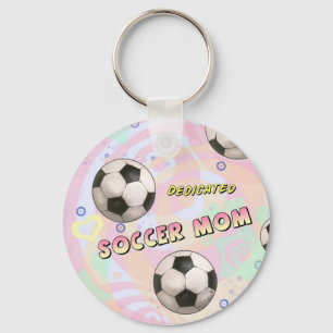 Dedicated Soccer Mum Keychain