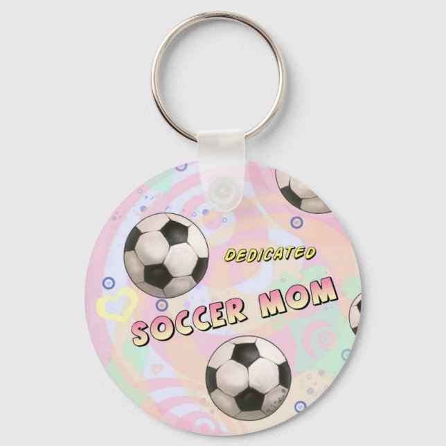 Dedicated Soccer Mum  Keychain (Front)