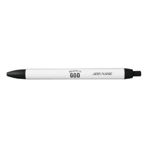 DEDICATED TO GOD COOL CUSTOMIZABLE BLACK TEXT INK PEN