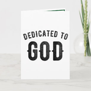 DEDICATED TO GOD COOL CUSTOMIZABLE BLACK TEXT INVITATION