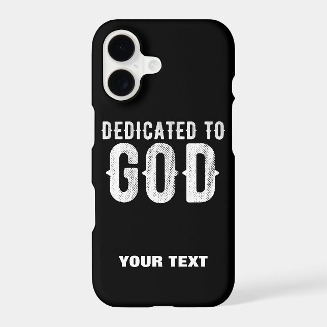 DEDICATED TO GOD COOL CUSTOMIZABLE WHITE  TEXT (Back)