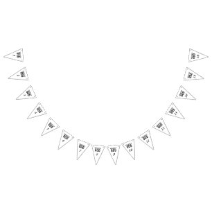 DEDICATED TO GOD CUSTOMIZABLE COOL BLACK TEXT BUNTING