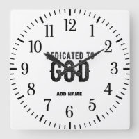 DEDICATED TO GOD  CUSTOMIZABLE COOL BLACK TEXT