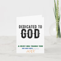 DEDICATED TO GOD CUSTOMIZABLE COOL BLACK TEXT