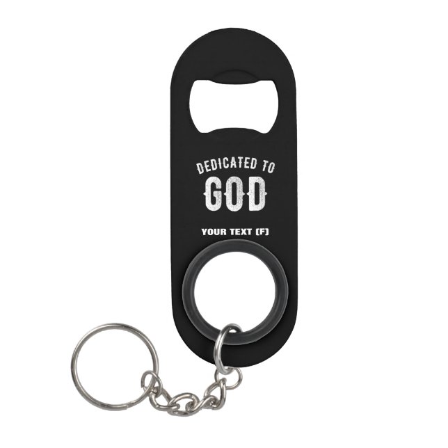 DEDICATED TO GOD CUSTOMIZABLE COOL WHITE TEXT (Front)