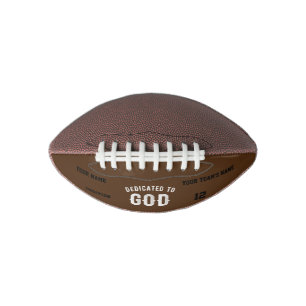 DEDICATED TO GOD CUSTOMIZABLE COOL WHITE TEXT AMERICAN FOOTBALL
