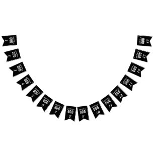 DEDICATED TO GOD CUSTOMIZABLE COOL WHITE TEXT BUNTING 