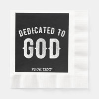 DEDICATED TO GOD CUSTOMIZABLE COOL WHITE TEXT