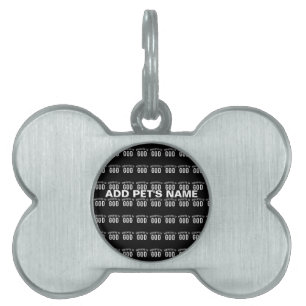 DEDICATED TO GOD CUSTOMIZABLE COOL WHITE TEXT PET ID TAG