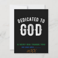 DEDICATED TO GOD CUSTOMIZABLE COOL WHITE TEXT